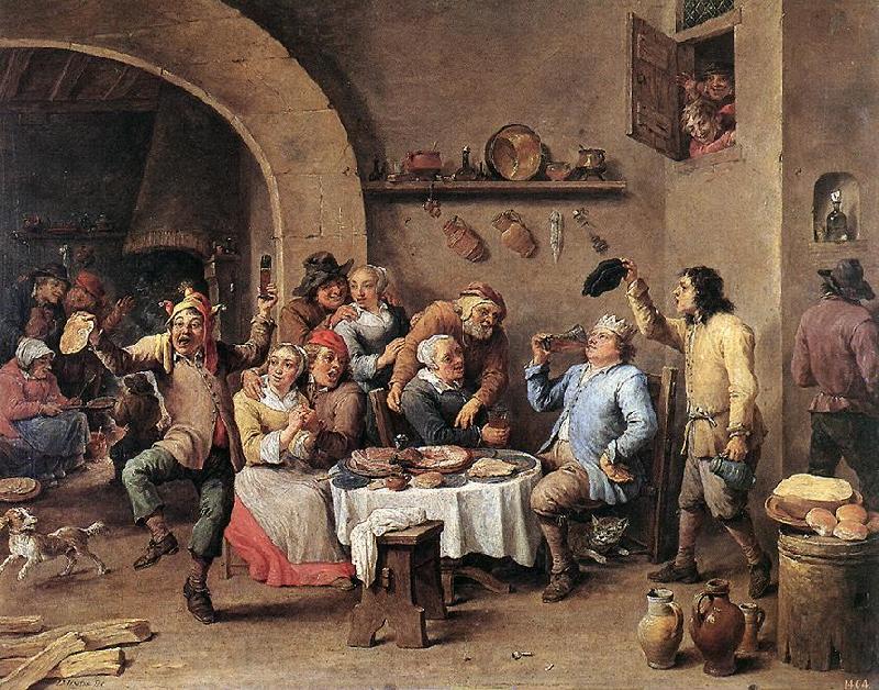 TENIERS, David the Younger Twelfth-night (The King Drinks) ar